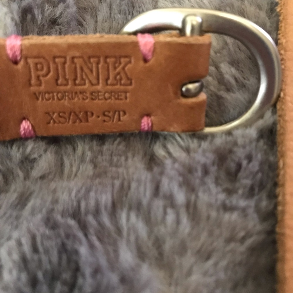 PINK tan braided belt vintage XS-S - Picture 3 of 3